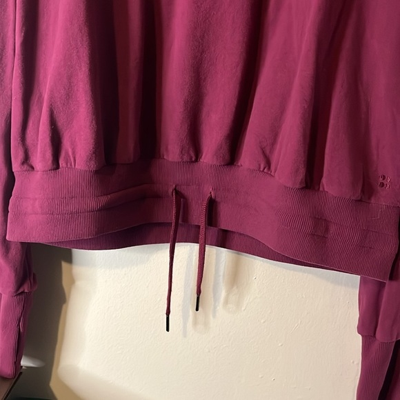 Sweaty Betty Melody Luxe Fleece Pullover Amaranth Pink Sz 10 Sweatshirt - Picture 3 of 10